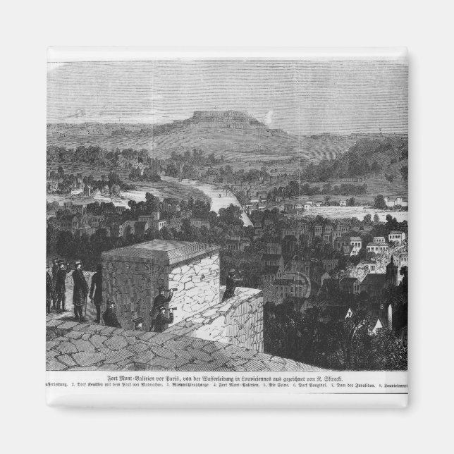 Mount Valerien från Louveciennes Magnet (Framsidan)