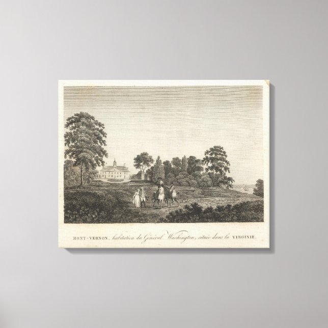 Mount Vernon, general Washingtons hem Canvastryck (Framsida)
