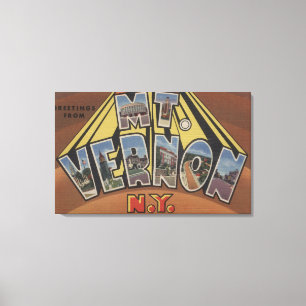 Mount Vernon New York - stora brevplatser Canvastryck