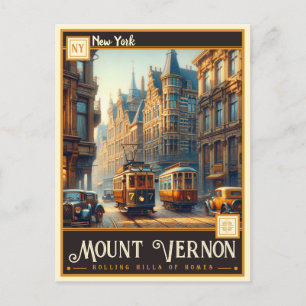 Mount Vernon, New York VINTAGE Vykort