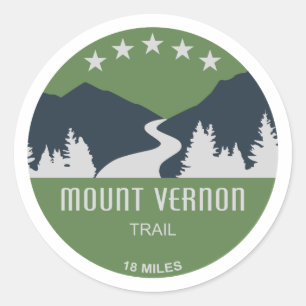 Mount Vernon Trail Runt Klistermärke