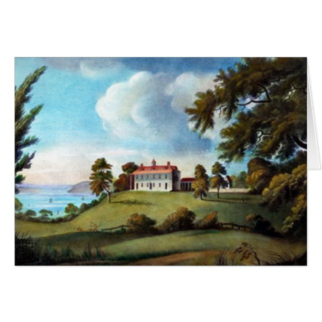 Mount Vernon vid Francis Jukes, 1800 Hälsningskort (Framsidan Horizontal)