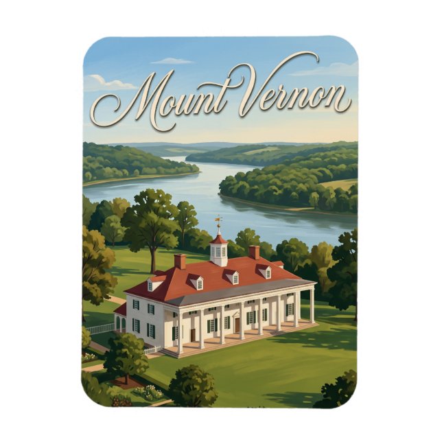 Mount Vernon Virginia Magnet (Vertikal)
