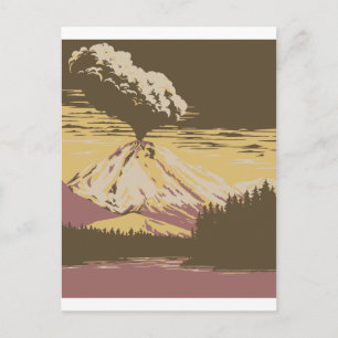 Mount Vesuvius Erupts Vykort