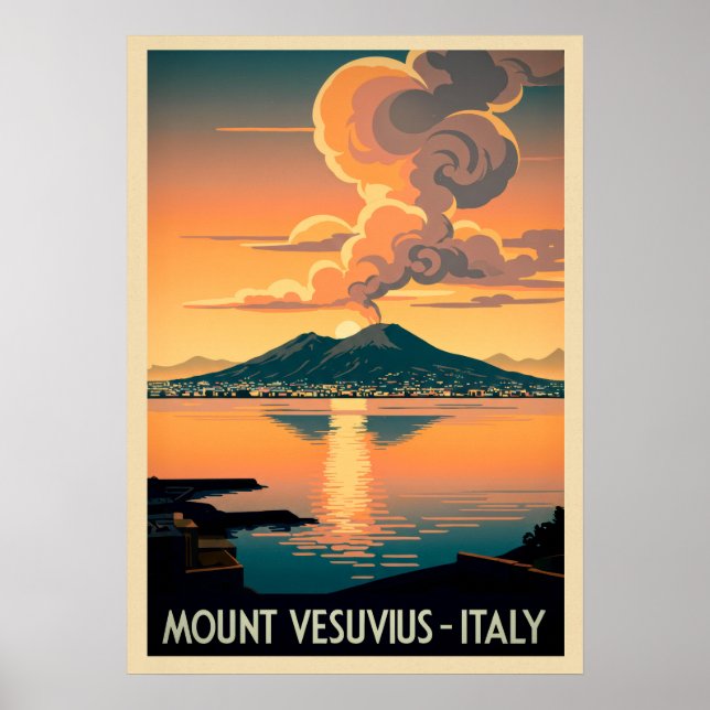 Mount Vesuvius Italien V06 Poster (Framsidan)