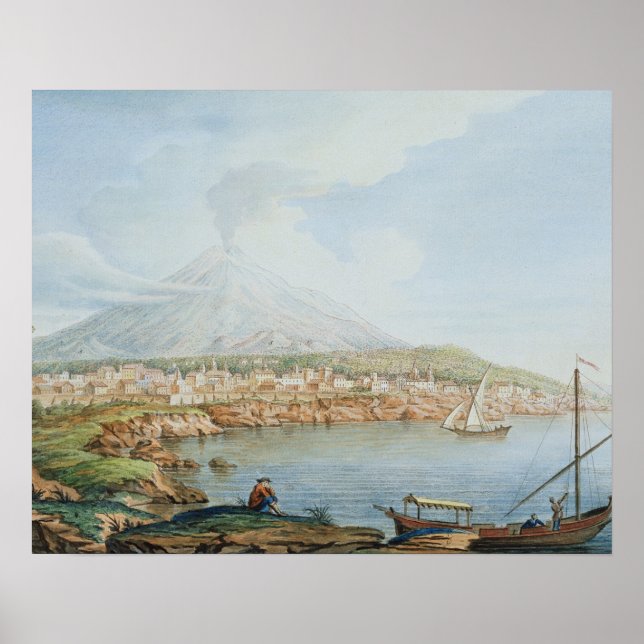 Mount Vesuvius, platta 36 från Campi Phlegraei: Ob Poster (Framsidan)