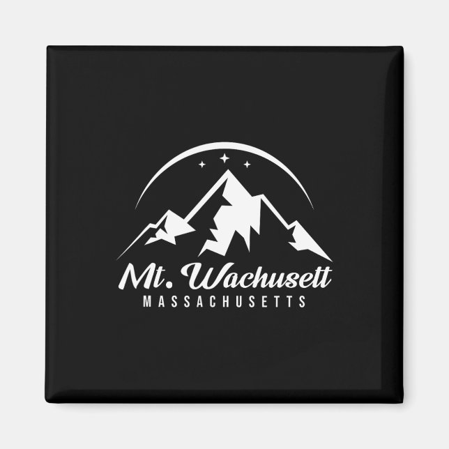 Mount Wachusett Machusetts Ski Resort Skiing Snowb Magnet (Framsidan)