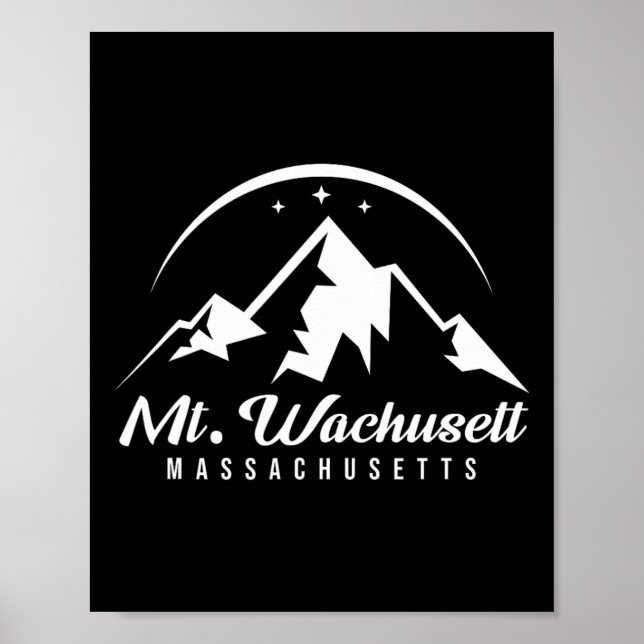 Mount Wachusett Machusetts Ski Resort Skiing Snowb Poster (Framsidan)