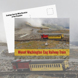 Mount Washington Cog Railway Train Photographic Vykort