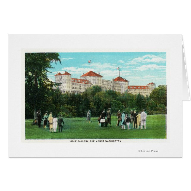 Mount Washington Hotel View of Golf Gallery Hälsningskort (Framsidan Horizontal)