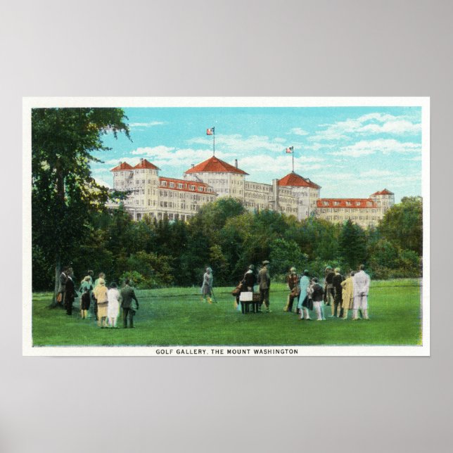 Mount Washington Hotel View of Golf Gallery Poster (Framsidan)