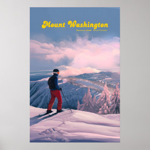 Mount Washington Kanada Skidort Resa Affisch