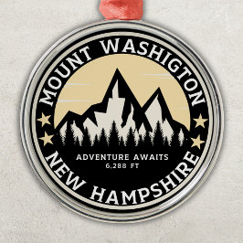 Mount Washington Mountain Landscape Souvenir Julgransprydnad Metall