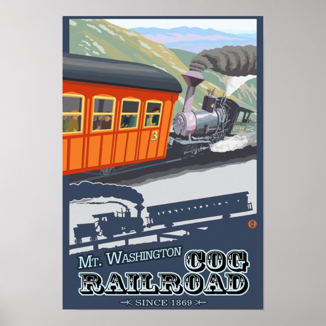 Mount Washington, New HampshireCog Railroad Poster (Framsidan)