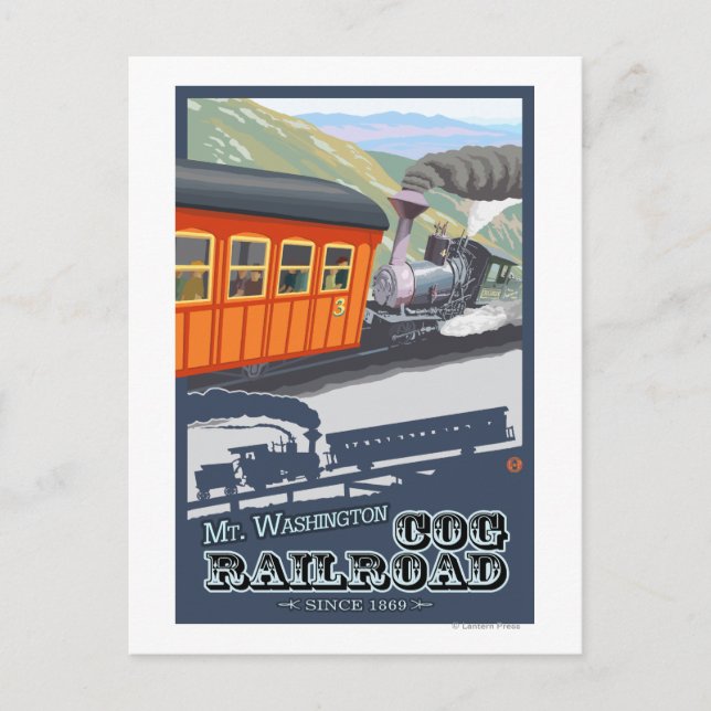 Mount Washington, New HampshireCog Railroad Vykort (Framsida)
