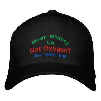 Mount Whitney California Elevation Cap Broderad Keps