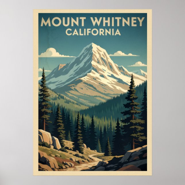Mount Whitney California V01 Poster (Framsidan)