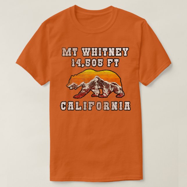 Mount Whitney Flagga Inspired Bear Mt Whitney T Shirt (Design framsida)