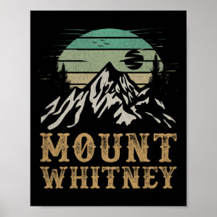 Mount Whitney National Park souvenir vandring Mt. Poster