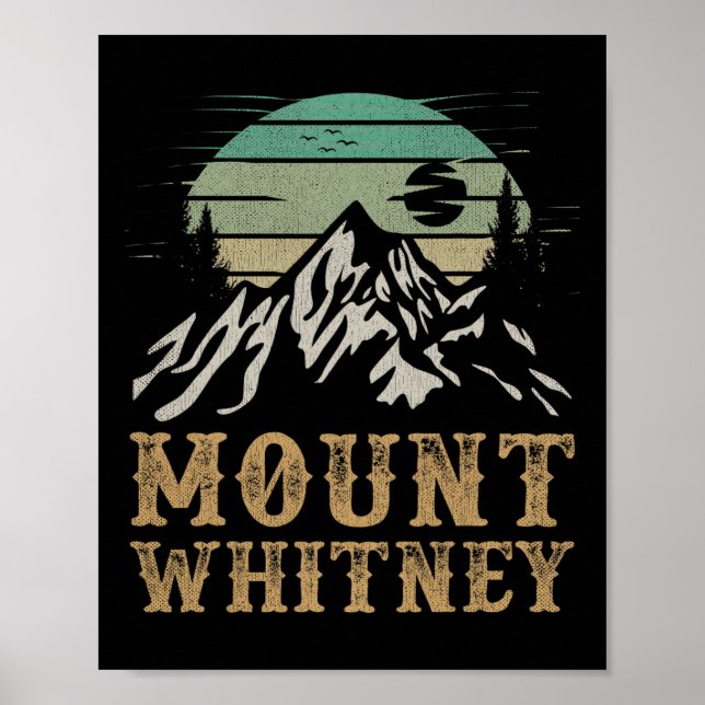 Mount Whitney National Park souvenir vandring Mt. Poster (Framsidan)