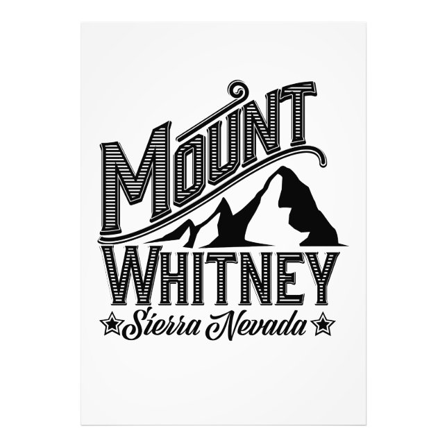 Mount Whitney Sierra Nevada Reseskylt Fototryck (Framsidan)