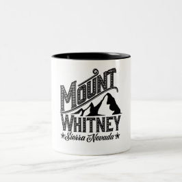 Mount Whitney Sierra Nevada Reseskylt Två-Tonad Mugg