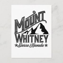 Mount Whitney Sierra Nevada Reseskylt Vykort