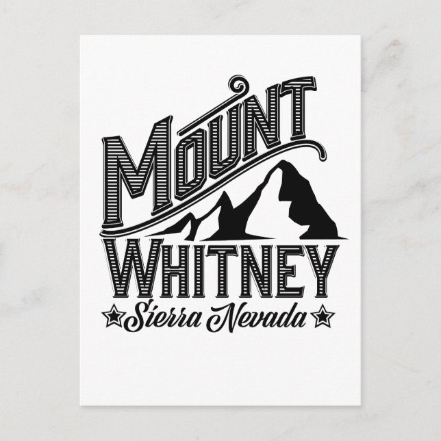 Mount Whitney Sierra Nevada Reseskylt Vykort (Framsida)