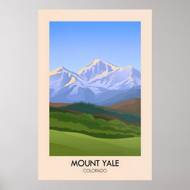 Mount Yale Colorado USA Resemålningaffisch Poster (Framsidan)