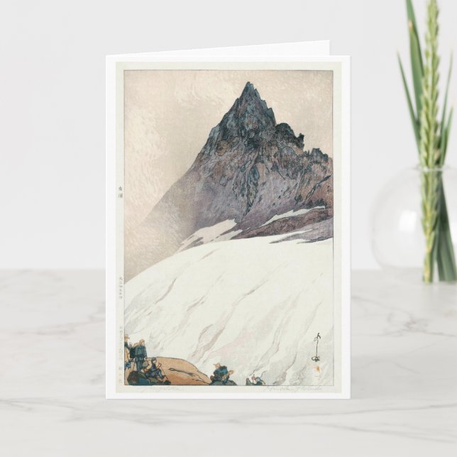 Mount Yari, Hiroshi Yoshida, Woodcut Kort (Framsida)
