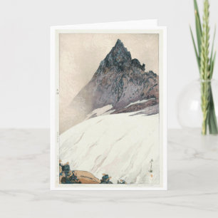 Mount Yari, Hiroshi Yoshida, Woodcut Kort