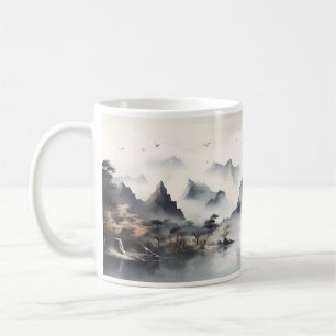 Mountai, Backe, Fog och River Kaffemugg