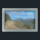 MOUNTAIN<br><div class="desc">En ljus,  färgstark abstrakt utformning av ett bergsperspektiv,  med blå himmel,  sten och träd.</div>