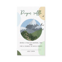 Mountain Adventure Baby Shower Blöja-Raffel