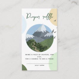 Mountain Adventure Baby Shower Diaper Raffle Tilläggskort