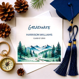 Mountain Adventure Grad Party Decor Pappersservett