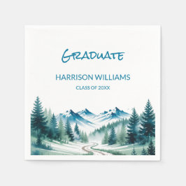 Mountain Adventure Grad Party Decor Pappersservett