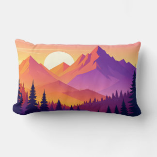 Mountain Adventure Pillow - Hiking Outdoor Nature  Lumbarkudde