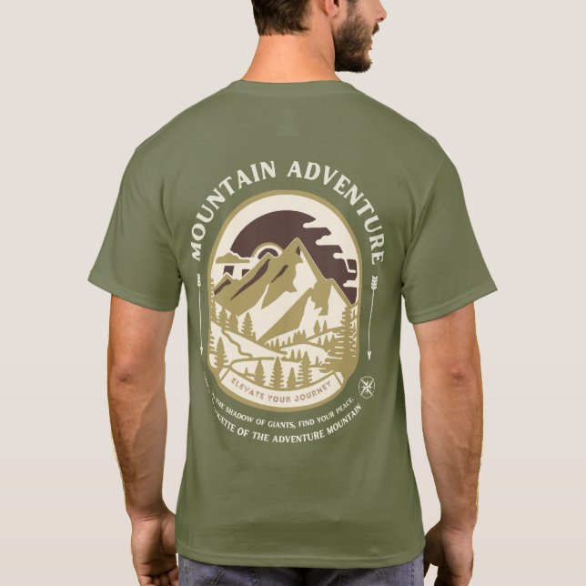 Mountain Adventure T-Shirt – Retro Outdoor Vandrin (Baksida)