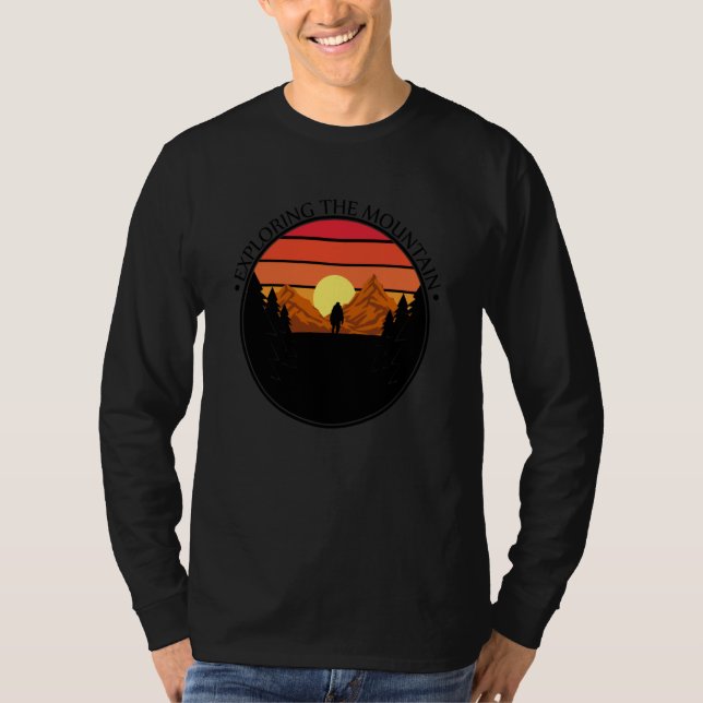 Mountain and Forest Scene  100 T Shirt (Framsida)