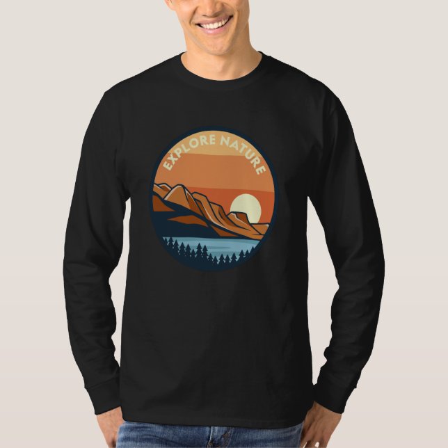 Mountain and Forest Scene  125 T Shirt (Framsida)