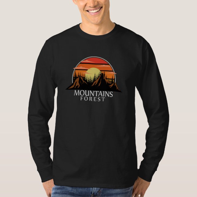 Mountain and Forest Scene  137 T Shirt (Framsida)