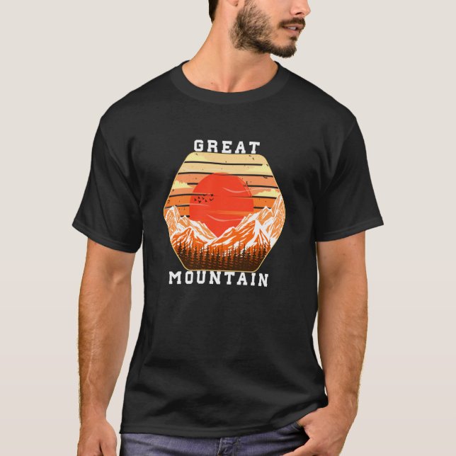 Mountain and Forest Scene  50 T Shirt (Framsida)