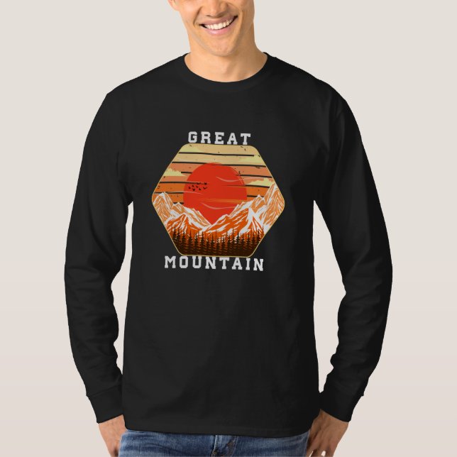 Mountain and Forest Scene  50 T Shirt (Framsida)