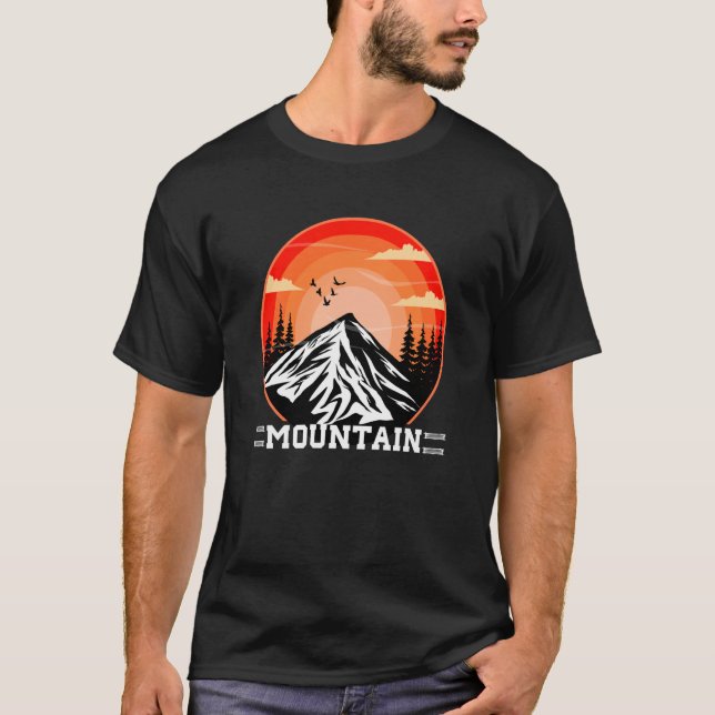 Mountain and Forest Scene  74 T Shirt (Framsida)