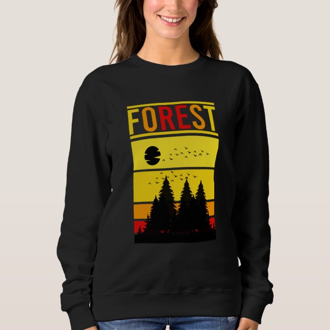 Mountain and Forest Scene Silhouette  48 T Shirt (Framsida)