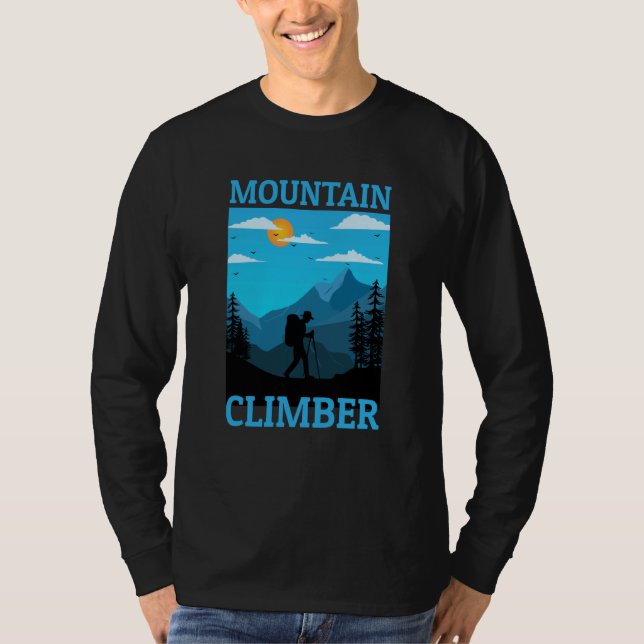 Mountain and Forest Scene Silhouette  49 T Shirt (Framsida)