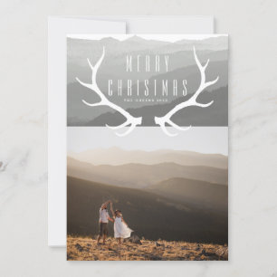 Mountain Antlers   Julfoto Julkort