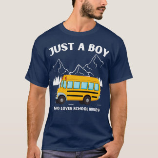 Mountain Art Bara en pojke som Kärlek School Buss T Shirt