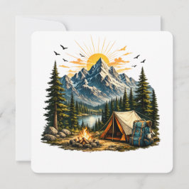 Mountain Äventyr Camping Natur Inbjudningar